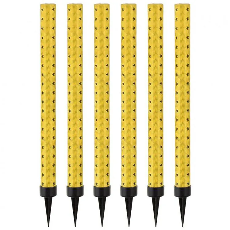 Isfacklor Guld Stjärnor 18 cm 6-pack