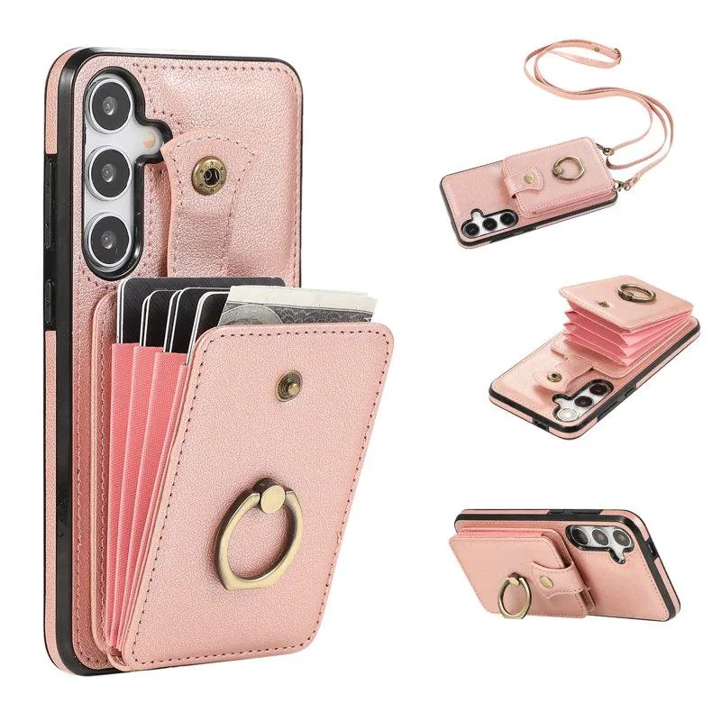 Mobilfodral för Samsung Galaxy S26 Plus Ringhållare Kickstand TPU – Roséguld