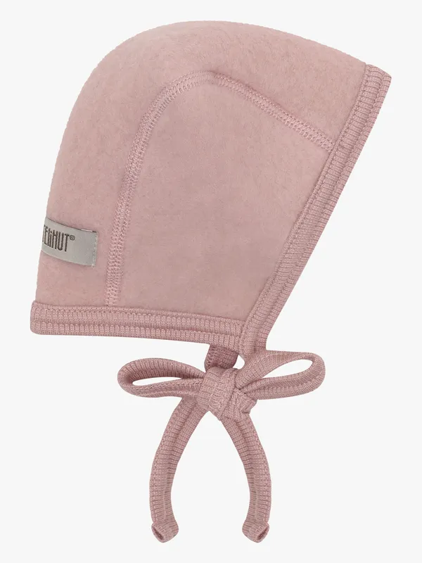 Huttelihut Baby Hjälmmössa Ullfleece Merino, Mahogany Rose, 48