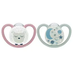 NUK napp Pacifier Space Night & Day 6-18 mån, får