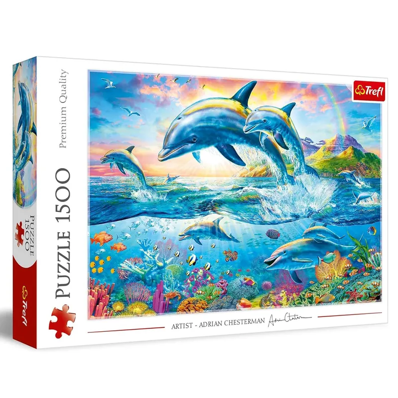 Pussel – Delfinfamilj 1500 Bitar