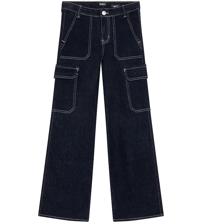 Indian Blue Jeans Jeans – Cargo – Vid passform – Dark Denim