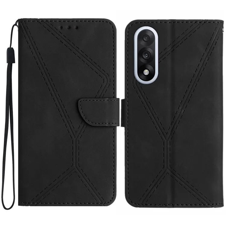 OnePlus Nord 5 Plånboksfodral Präglad Läder – Svart