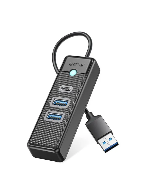 ORICO PWC2U-U3 3-port USB hub 2x USB-A 3.0 1x USB-C 3.0 1.8 m - black USB Hub - USB 3.0 - Svart