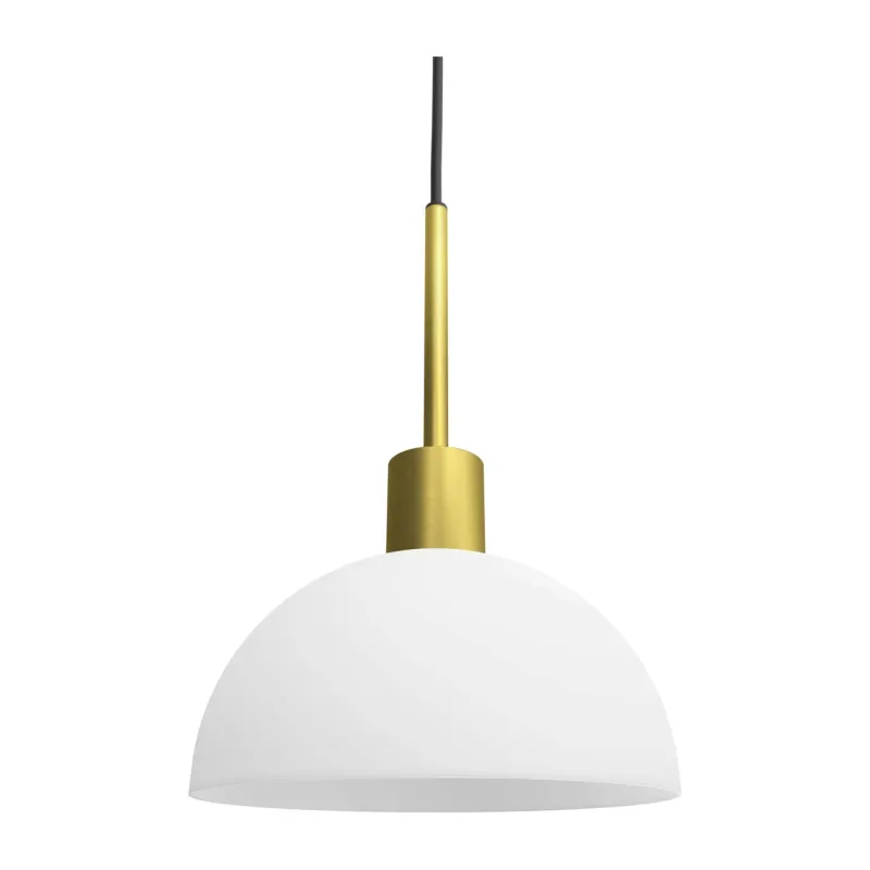 Vienda hänglampa i mässing/vitt, Ø20 cm, glas - Herstal – Matsal – Metall