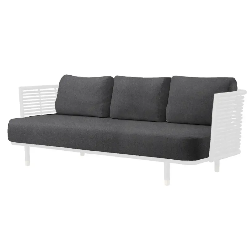 Cane-line, Moments/Sense 3-pers. soffa dynset INDOOR Dark grey