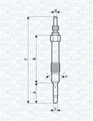 Glödstift MAGNETI MARELLI 062900014304
