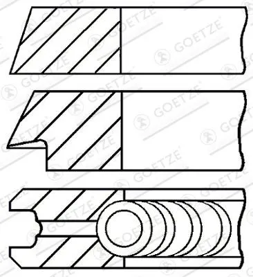 Kolvringsats GOETZE ENGINE 08-325100-00