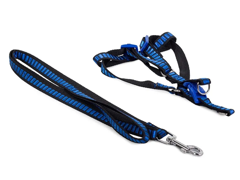 Koppel med sele 125 cm – Strl M – Blå