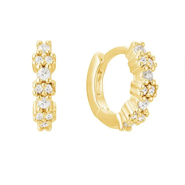 Glimmer Touch Huggie Hoops
