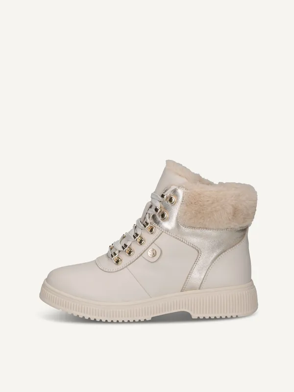 CAPRICE Bootie, white, made of Leather and synthetic without heel, Size 38