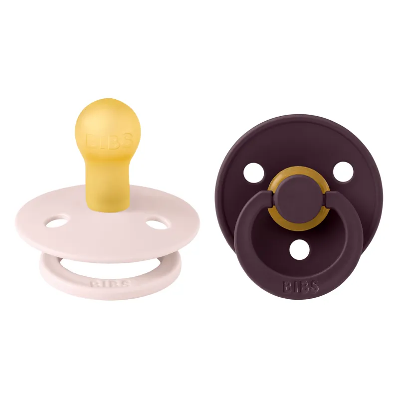BIBS Colour Nappar - Stl. 1 - 2-pack - Rund - Petal/Plum