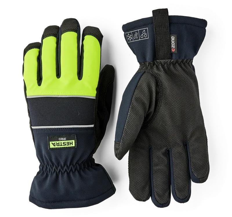 Hestra Pro Alto Czone Vinterhandske high-vis gul/svart 12