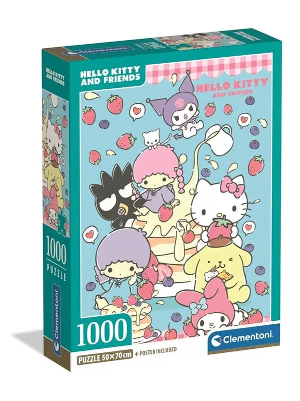 Clementoni Pussel Hello Kitty - Compact Box, 1000 bitar 2D Pussel