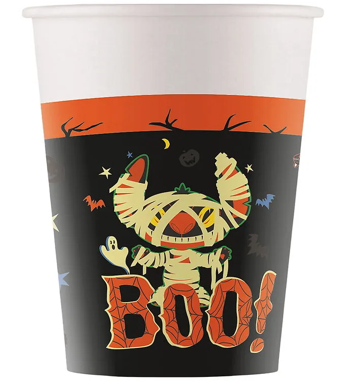 Decorata Party Pappmugg - 8-pack - 200 ml - Stitch Halloween