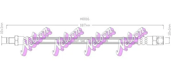 Bromsslang KAWE H0016
