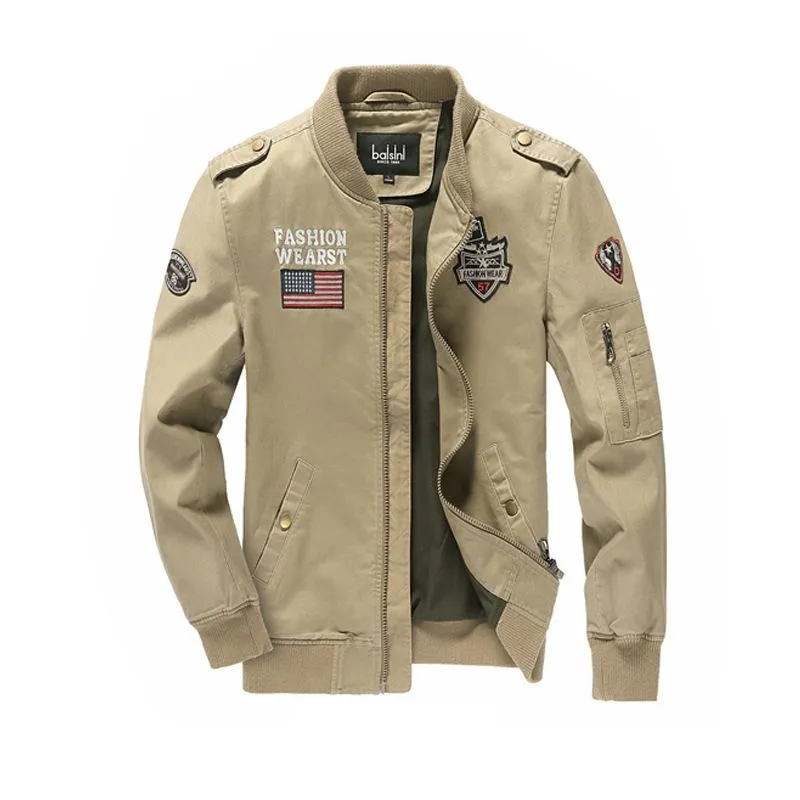 Vår og Høst Ny Herrejakke Jakke Herre Air Force One Flyjakke Herre XXXXL