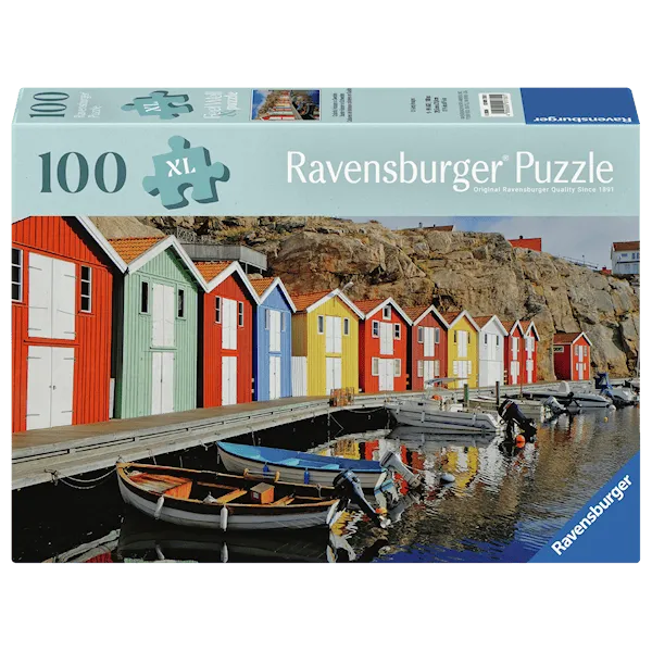 Colorful Houses in Sweden Pussel 100 Bitar Ad Ravensburger