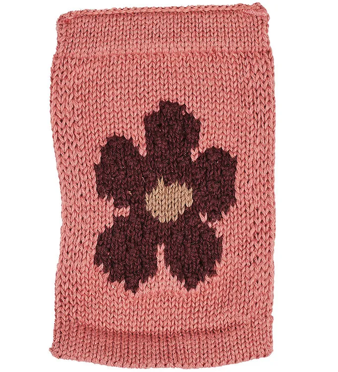 Smallstuff Stickat Flagga - Blomma - Rosa Motiv