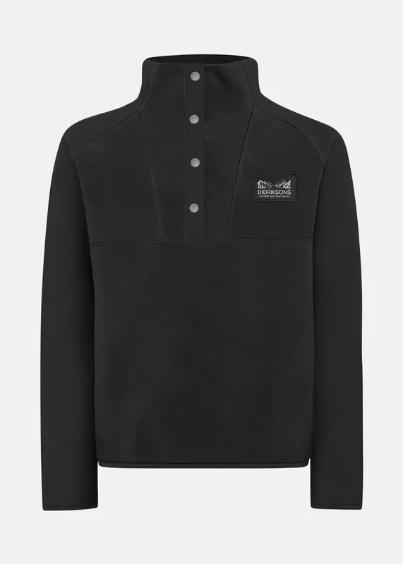 Didriksons Yokto, Fleecetröja, Junior, Svart