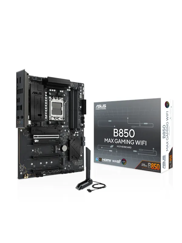 Asus B850 Max Gaming Wifi Moderkort - AMD B850 - AMD AM5 - DDR5 RAM - Atx