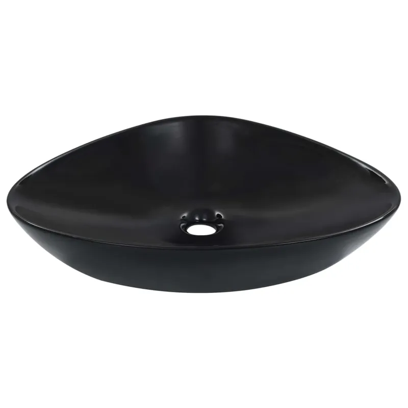 vidaXL Handfat 58,5x39x14 cm keramik svart