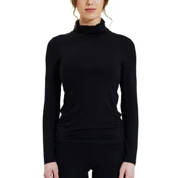 Bread and Boxers Turtle Neck Svart viskos Small Dam