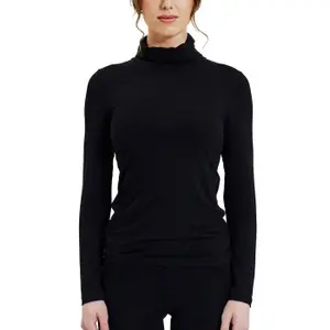 Bread and Boxers Turtle Neck Svart viskos Small Dam