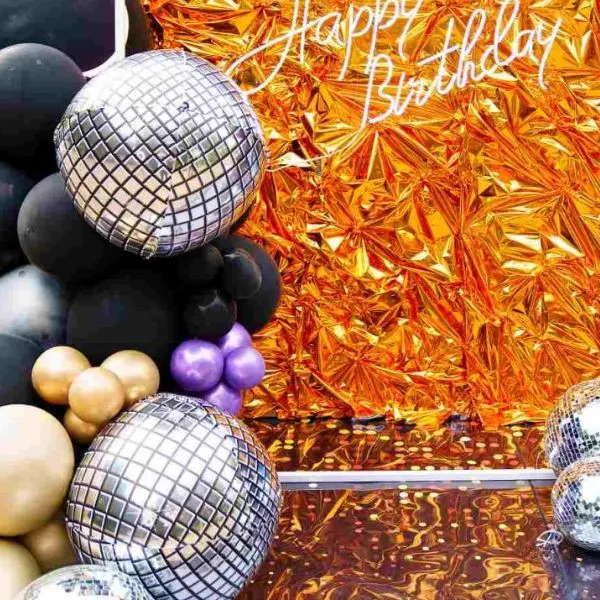 Folieballong 40 Cm Rund Disco