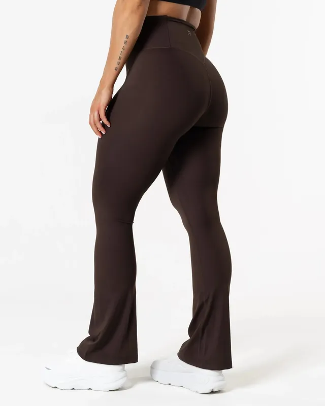 Clean Flare Tights Brun