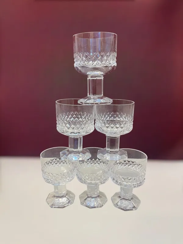 Orrefors – 6 st Starkvins / Snaps glas- Gustav II Adolf – Design Nils Landberg