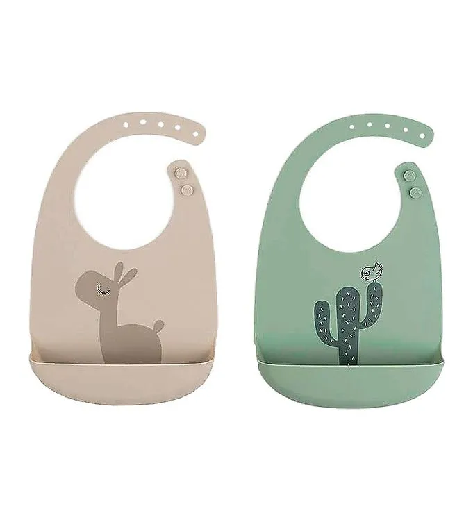 Done by Deer Haklappar m. Ficka - 2-pack - Silikon - Lalee Sand
