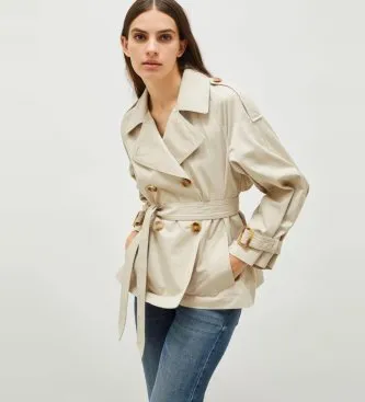 Marella för kvinnor. 2513021031200 Gabardine Fjärrkontroll sand (40), Beige, Casual, Bomull