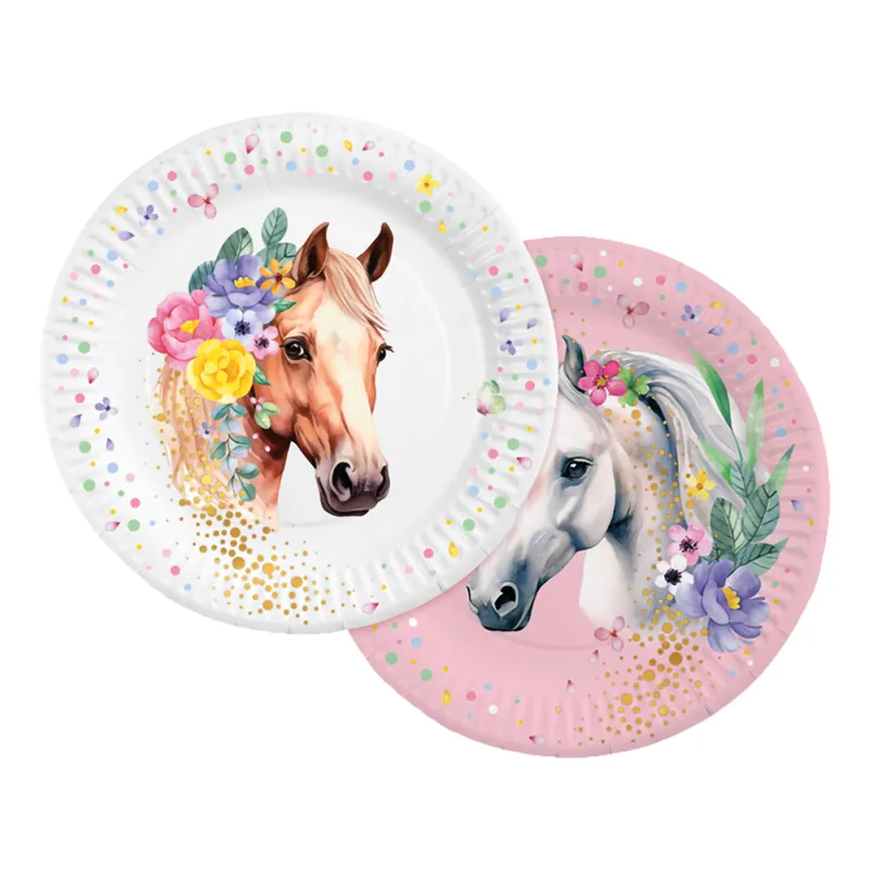 Globos Paper Plates 23cm Horses – 8 pcs.