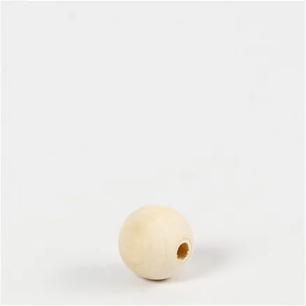 Träpärlor 15 mm 20-pack