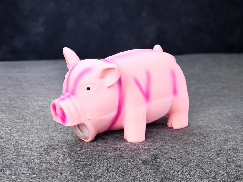 Dogman Hundleksak Latexgris Rosa 15cm