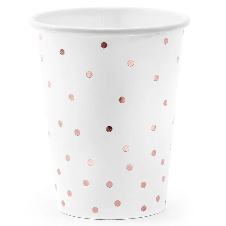 Polka Pappersmugg Vit 6-pack