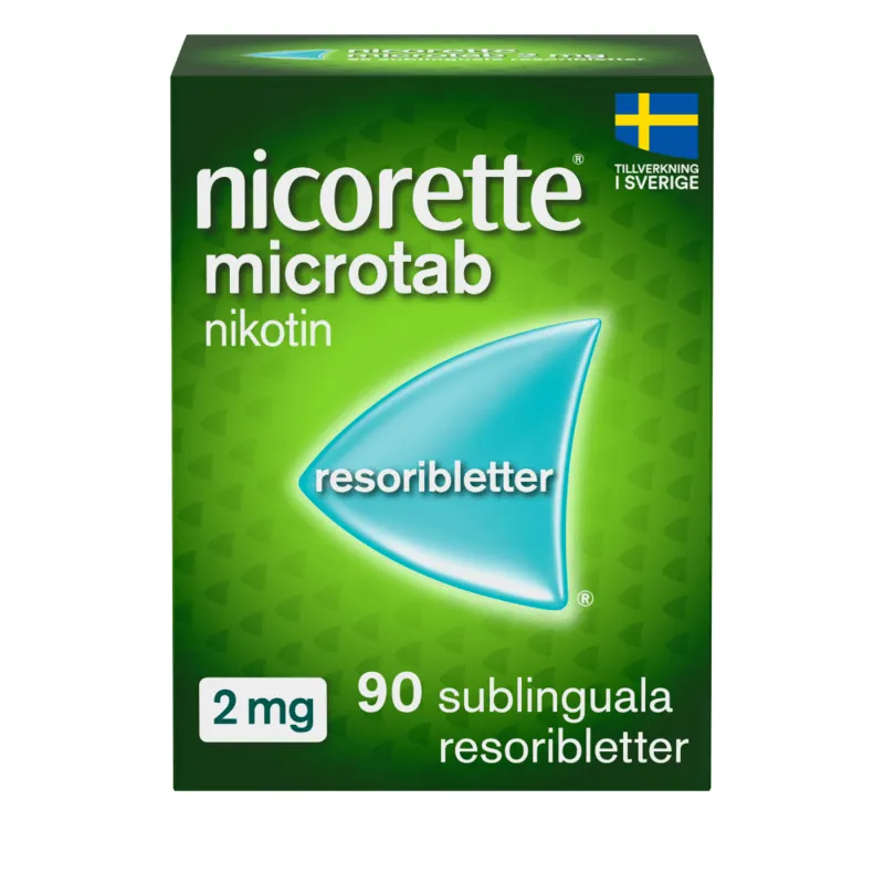 Nicorette Microtab, resoriblett, sublingual 2 mg 90 st