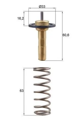 Termostat, kylvätska MAHLE TX 311 90D