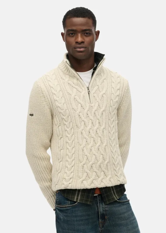 Jacob Cable Knit Half Zip (#3666)
