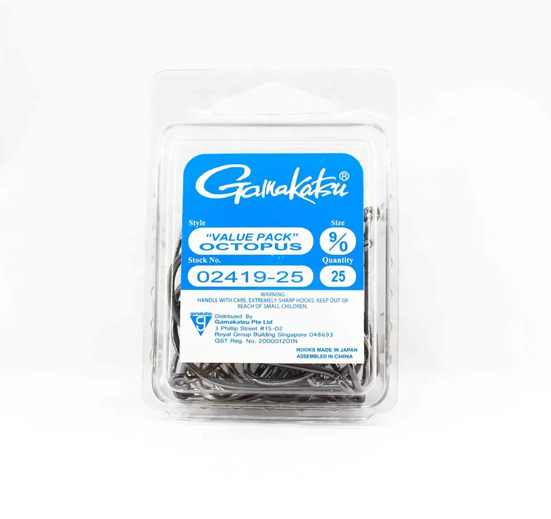 Gamakatsu Octopus Hook Black Storlek 9/0 ,25 Per förp (2254)