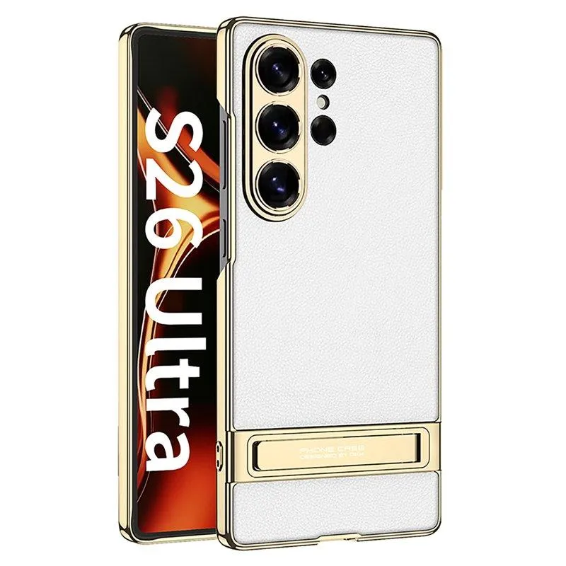 GKK Mobilskal för Samsung Galaxy S26 Ultra Kickstand PC + TPU – Vit