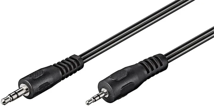 Goobay AVK 313-200 2,0 m, 2,5 mm, hankontakt, 3,5 mm, hankontakt, 2 m, svart