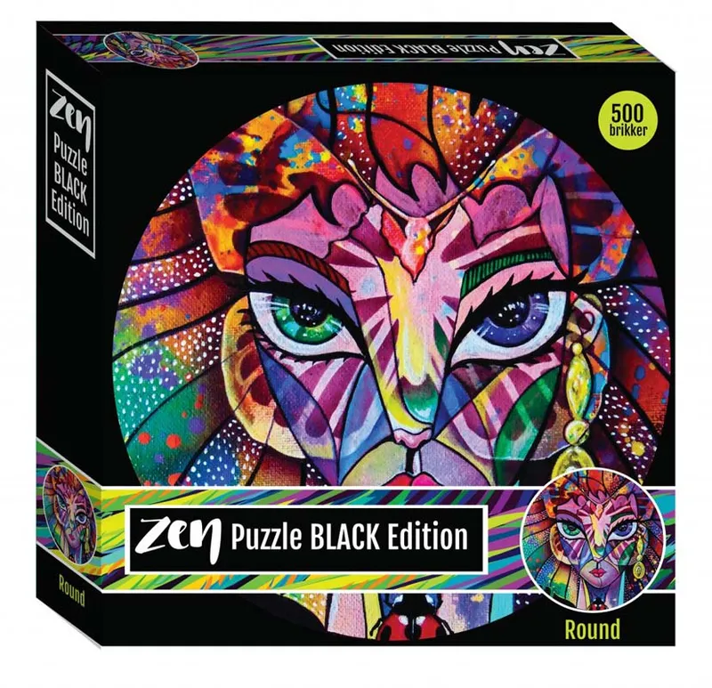 Zen Black Edition Runt Pussel – Ansikte 500 bitar