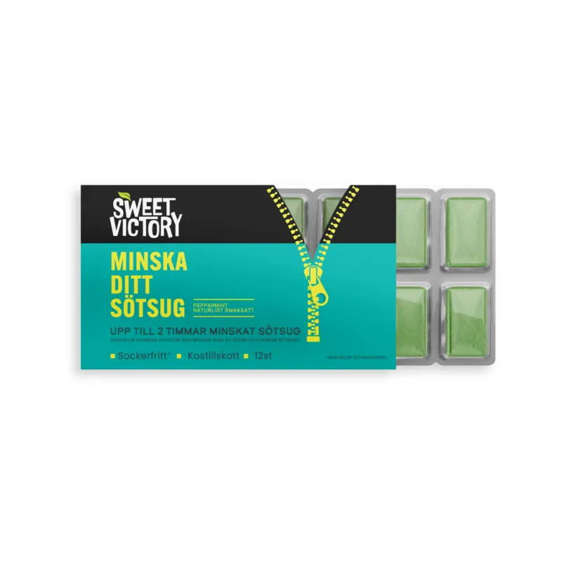 Sweet Victory Sockerblockerande Tuggummi Pepparmint 12 st