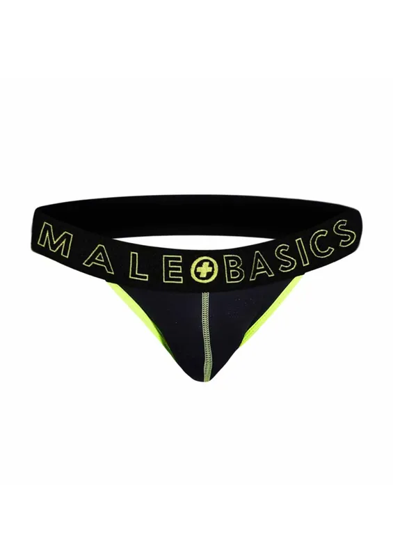 MaleBasics Neon Jock Gul (Storlek: Small)