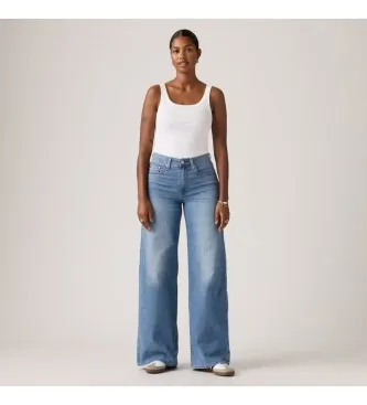 Levi’s för kvinnor. 0039B-0021 Jeans 728 Wide Leg High Rise Blå (26/30), Casual, Bomull, Denim