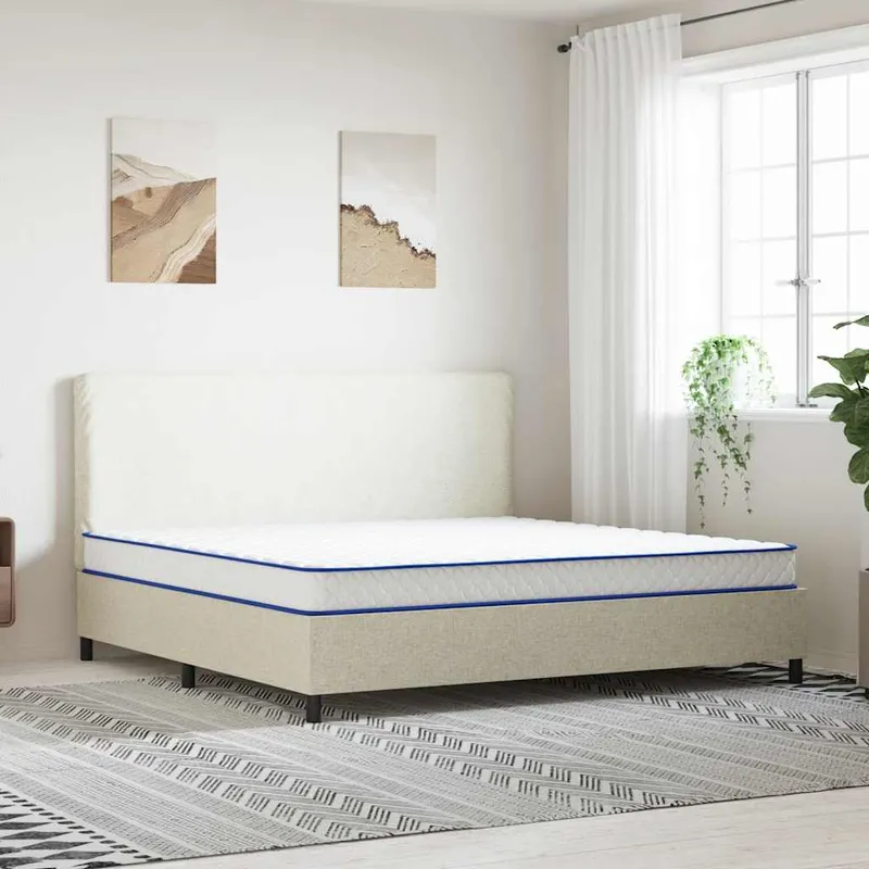 vidaXL Memoryskummadrass vit 200x200x17 cm mjuk