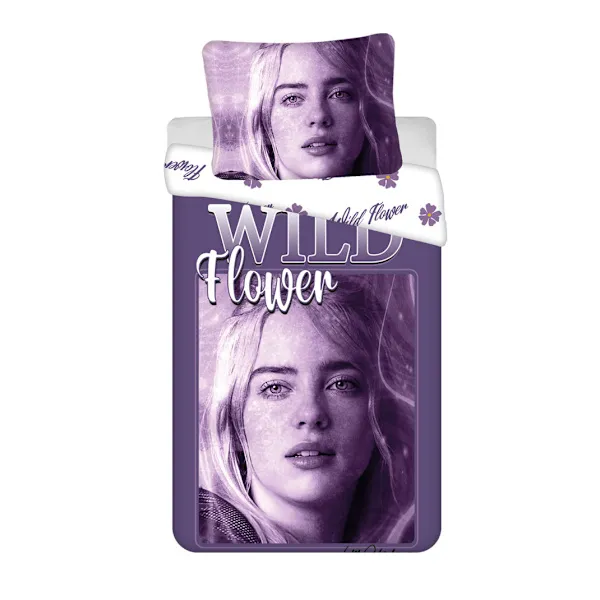 Billie Eilish Wild Flower påslakanset / bäddset 140×200 cm, 70×90 cm, bomull