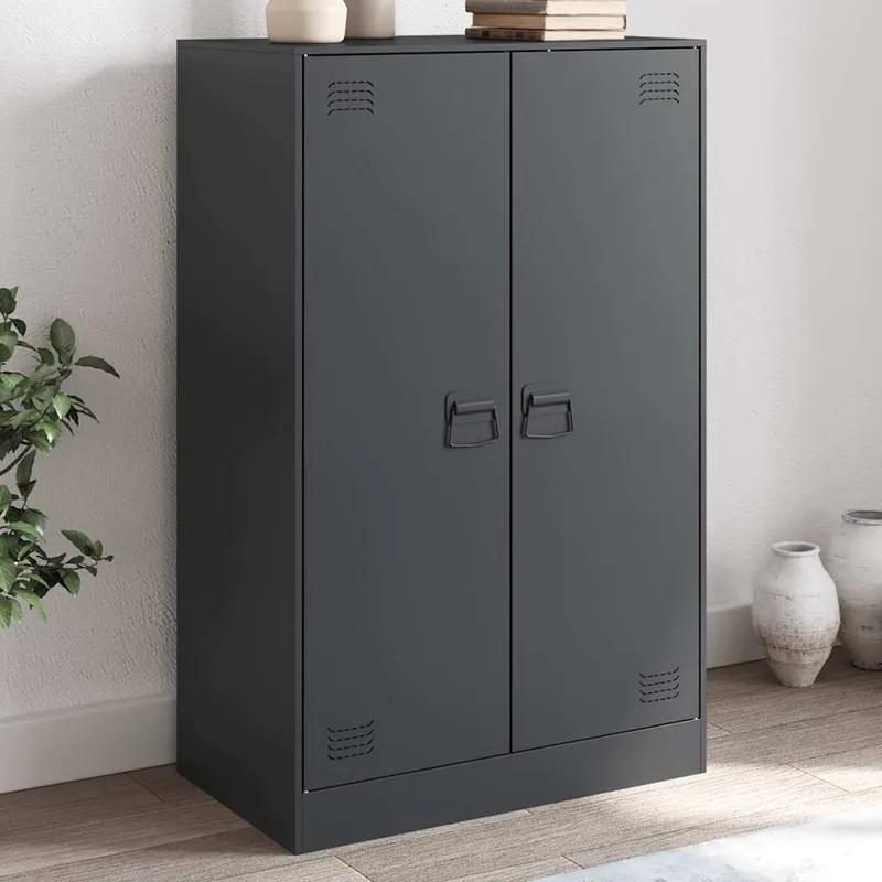 vidaXL Skänk antracit 67x39x107 cm stål